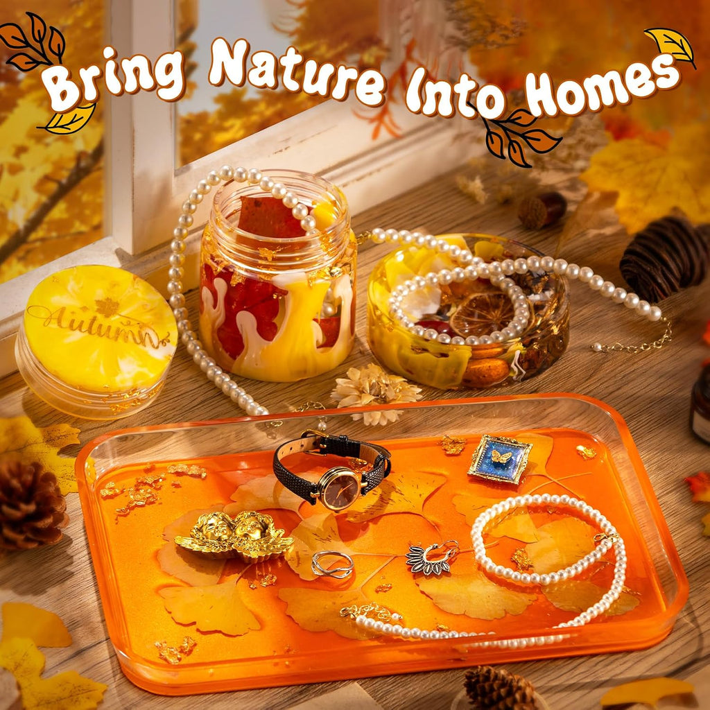 Tray Molds, Jar Silicone Molds with Lid, Resin Molds for Epoxy Resin, Silicone Molds Kits for DIY Art Furniture