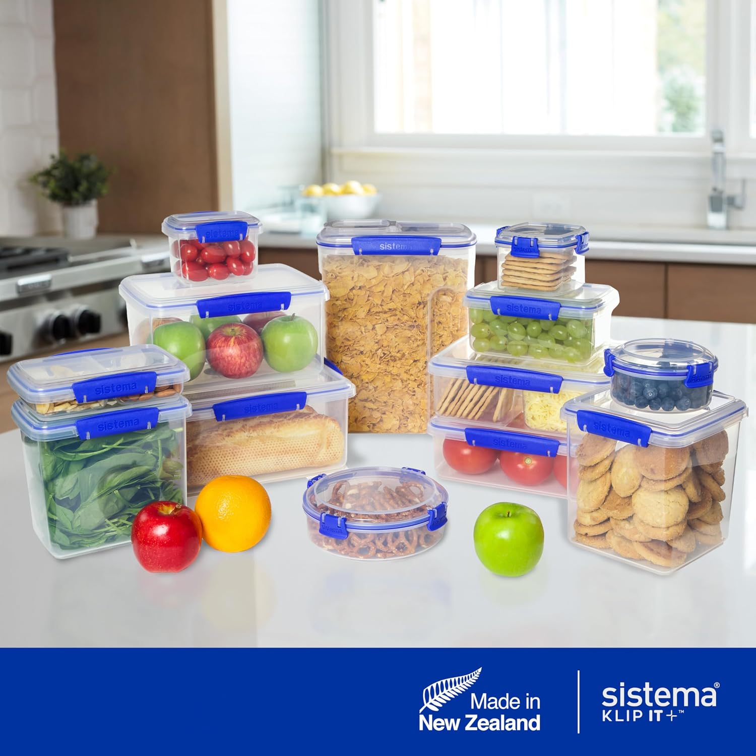 KLIP IT Large 7L Food Storage Container, Airtight & Stackable, Dishwasher, Freezer, & Microwave-Safe, BPA-Free