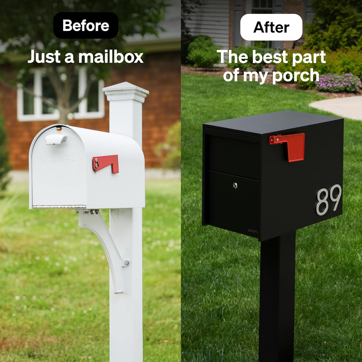 Lockable Post Mount Mailboxes for Outside - Large Anti-Theft Locking Mailbox for Packages and Letters - Weatherproof