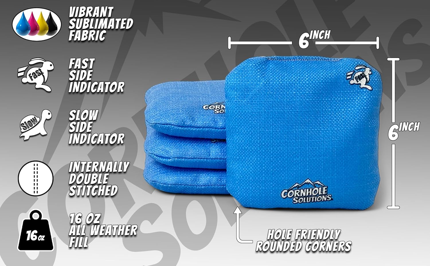 Cornhole Bags Set of 8 – Regulation Pro Style 6x6 – Resin Filled + Tote Bag