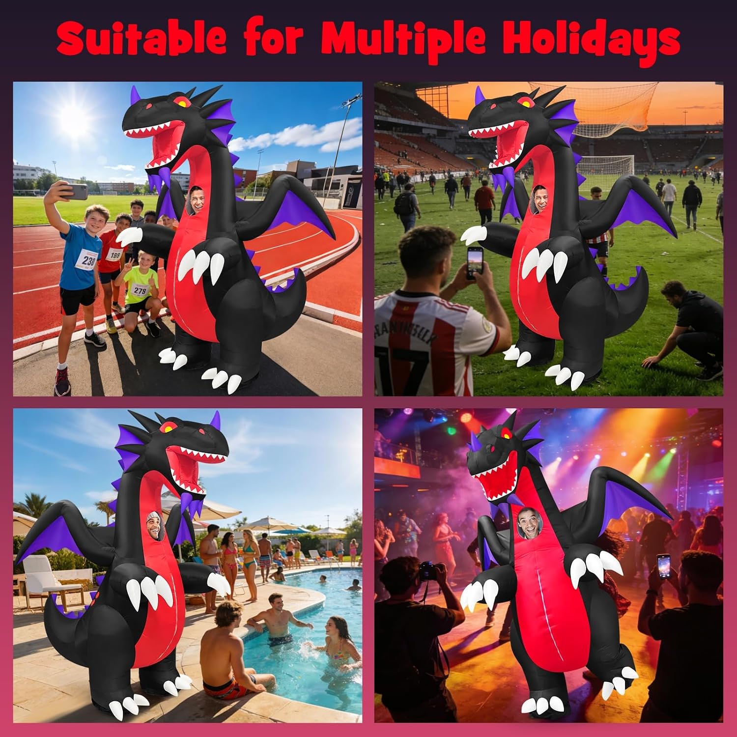 Inflatable Costume Adult, Full Body Blow Up Halloween Costume | Dragon, Dinosaur and Alien Costumes Styles for