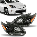 Headlight Assembly Compatible with 2012-2015 Toyota Prius (Black)