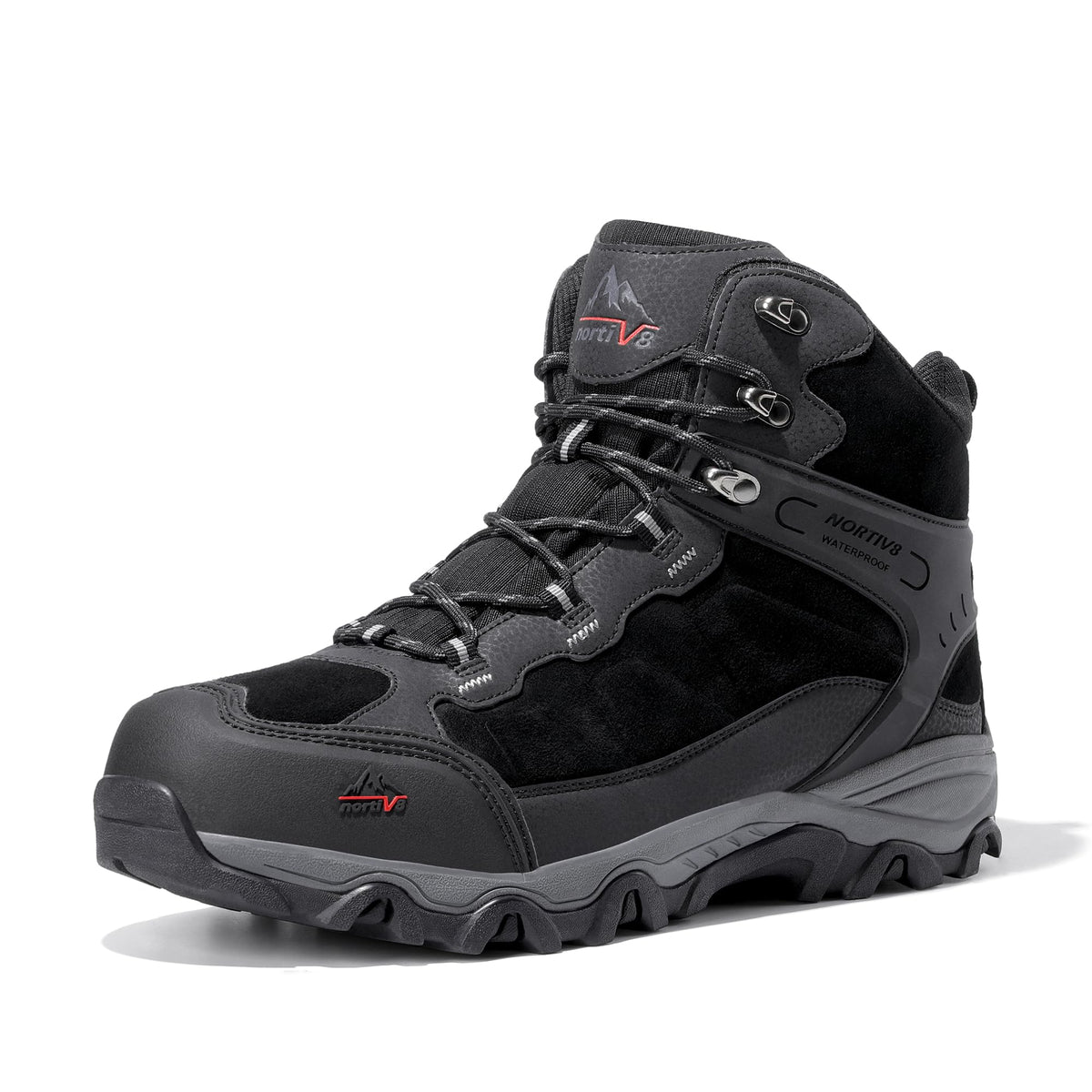 Men's Waterproof Lightweight Hiking Boots,Black,10.5