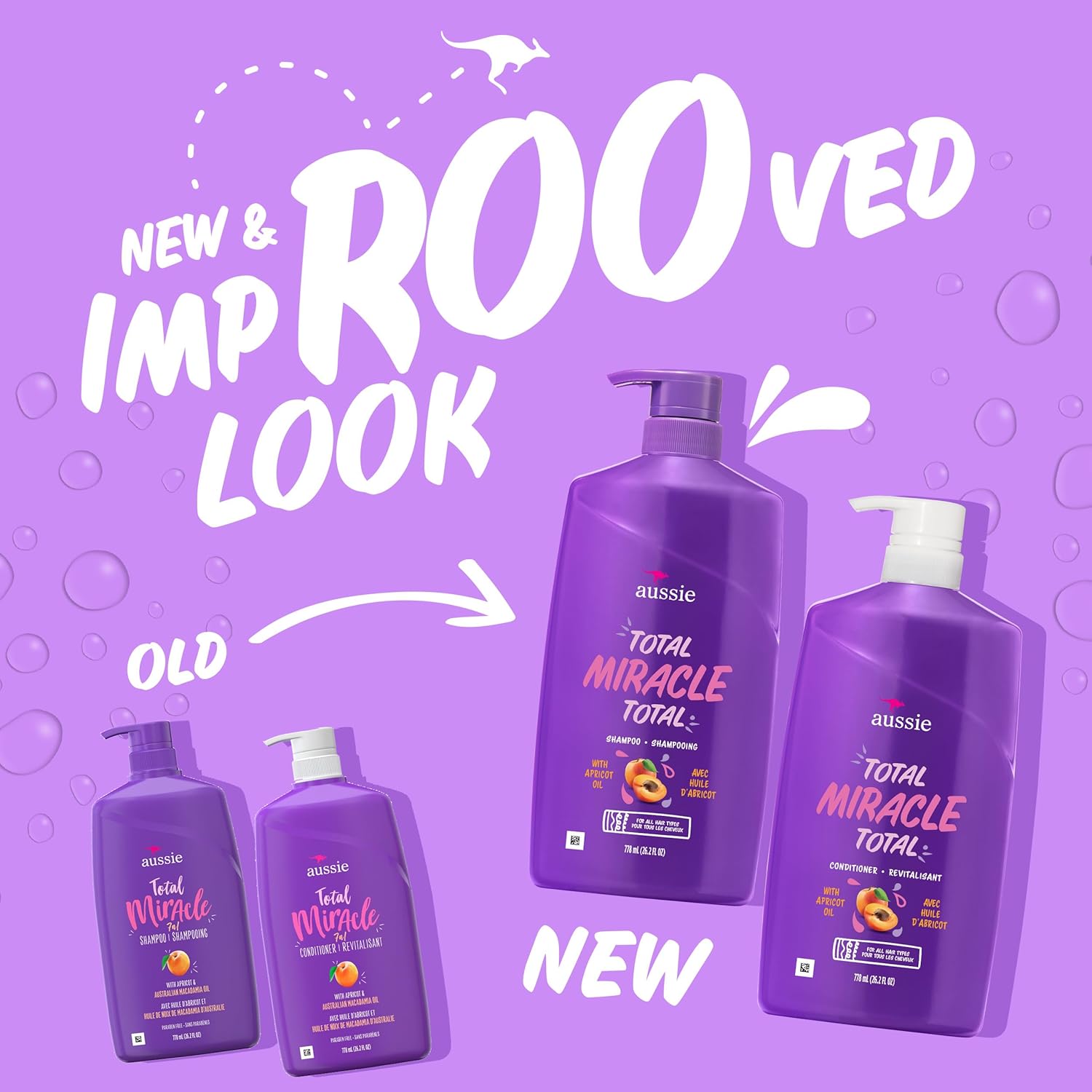 Total Miracle Hair Care Bundle: Shampoo, Conditioner, and 3 Minute Deep Treatment with Apricot & Macadamia Oil