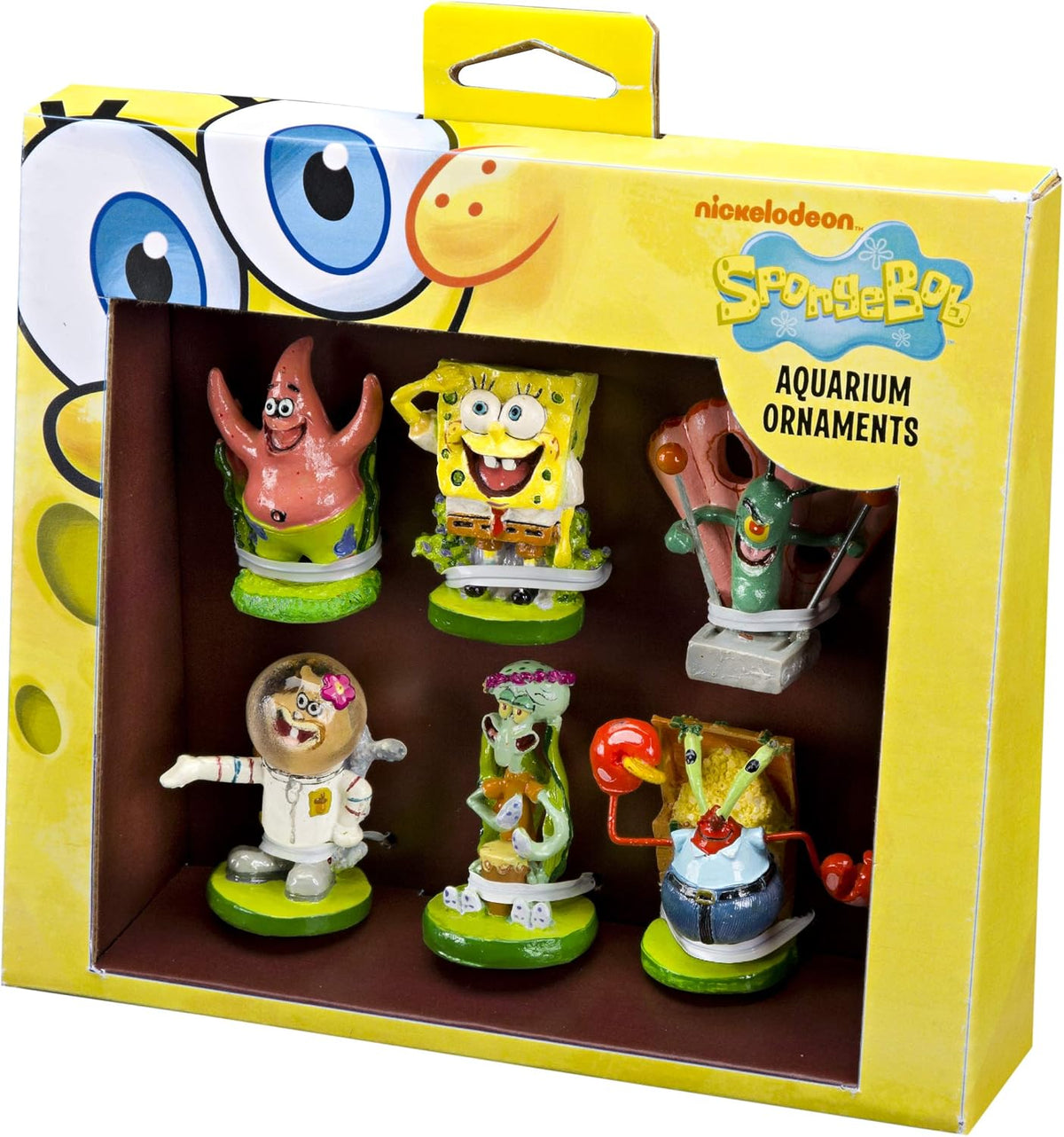 Officially Licensed Spongebob 6 Piece Mini Aquarium Ornament Set – Great for Saltwater and Freshwater Tanks