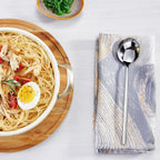 Premium 4-Piece 18/10 Stainless Steel Korean Soup Spoons (Plain)