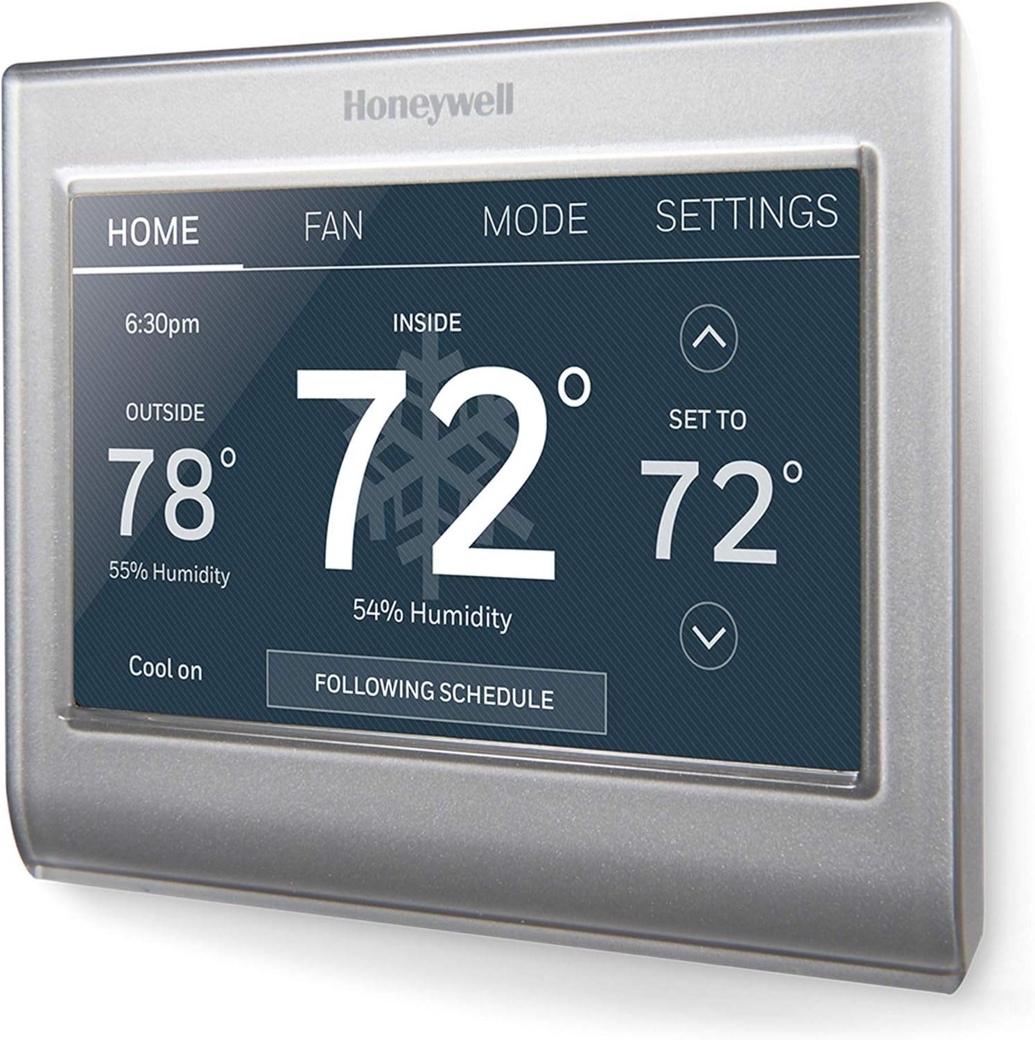 RTH9585WF Wi-Fi Smart Color Thermostat, 7 Day Programmable, Touch Screen, Energy Star, Alexa Ready, C-Wire Required