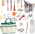 Beekeeping Supplies 22PCS Beekeeping Tools Kit with Organizer Handbag, Bee Keeping Supplies-All Tools Kit Bee Keeping
