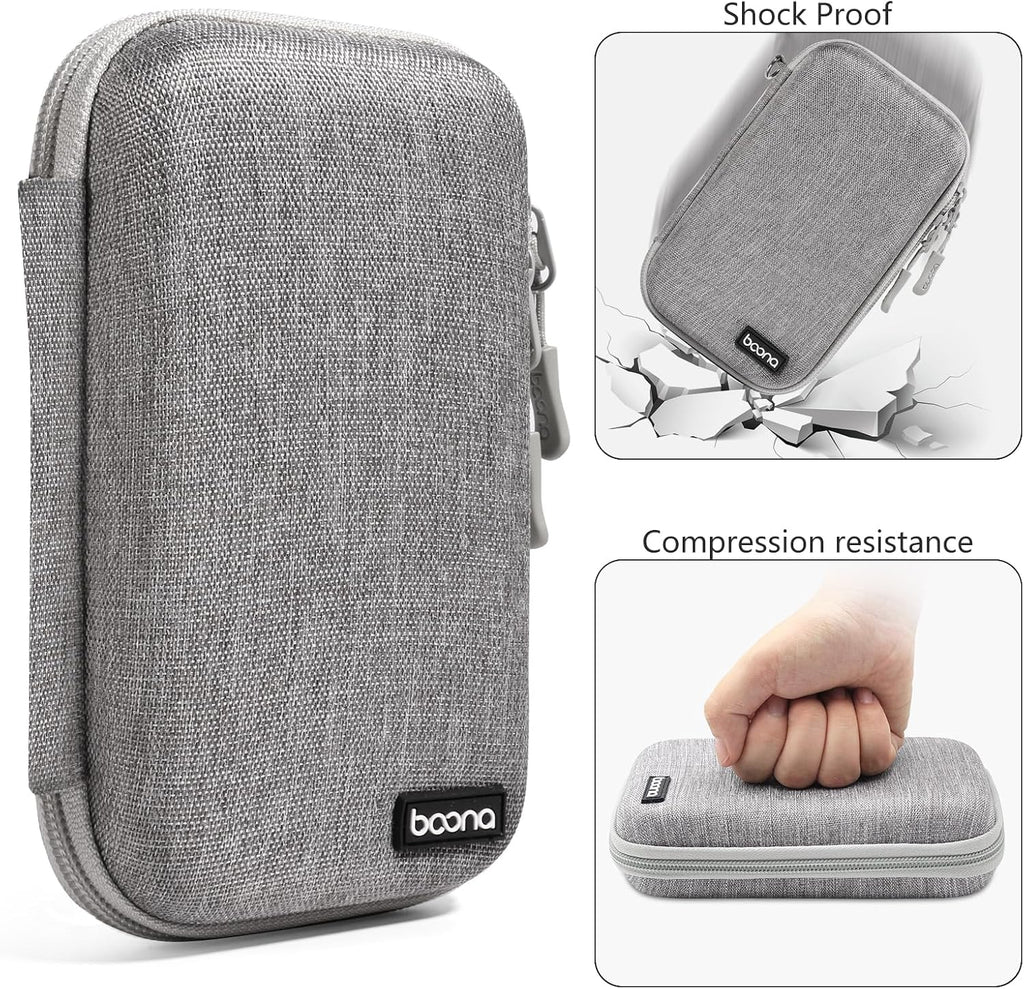Diabetes Travel Case EVA Hard Shell Diabetic Supplies Bag Organizer for Blood Sugar Testing Kit, Glucose Monitor Kit