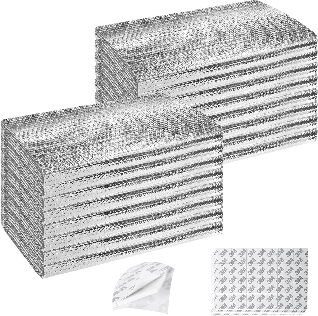Garage Door Insulation Kit 16P Double Bubble Window Heat Insulation Panels, 6MM 16x8FT Reflective Aluminum Foil