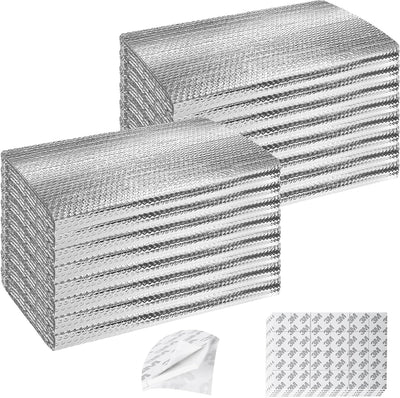 Garage Door Insulation Kit 16P Double Bubble Window Heat Insulation Panels, 6MM 16x8FT Reflective Aluminum Foil