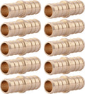SharkBite 1/2 Inch Crimp Coupling, Pack of 10, Brass Plumbing Fitting, PEX Pipe, PE-RT, UC008LFA10