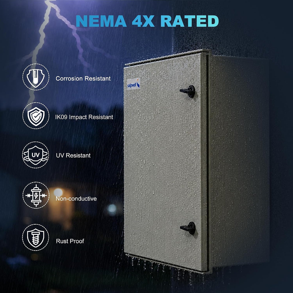 16x12x8 Inch NEMA 4X Electrical Enclosure
