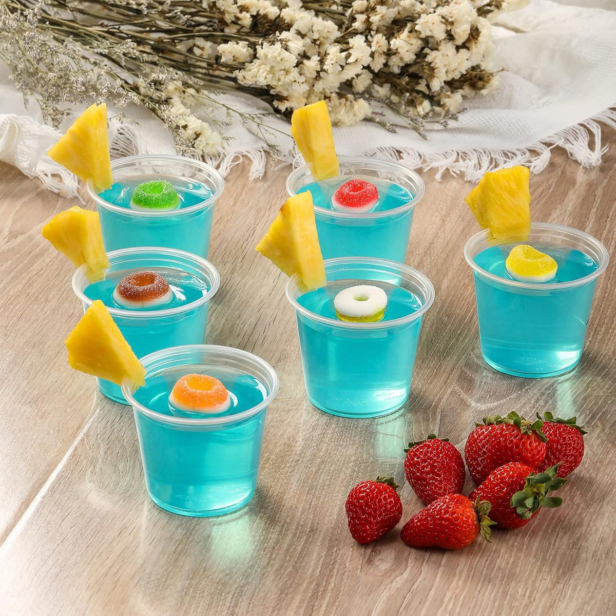 Portion Cups With Lids, 240 Sets - 5.5 oz Airtight, Stackable Souffle Cups, Salad Dressing & Sauce Containers for