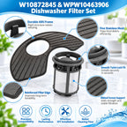 2 Pack Dishwasher Filter Kit for Whirlpool WDP350PAAW0