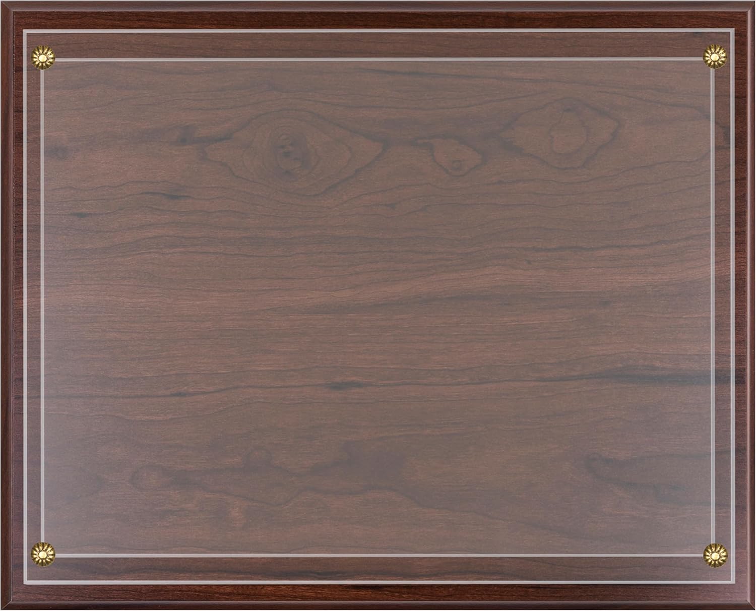 8.5 x 11 Certificate Frame Holder, Slide in Wall Plaque Display, 10.5 x 13 Inch Board, Multiple Colors (Walnut)