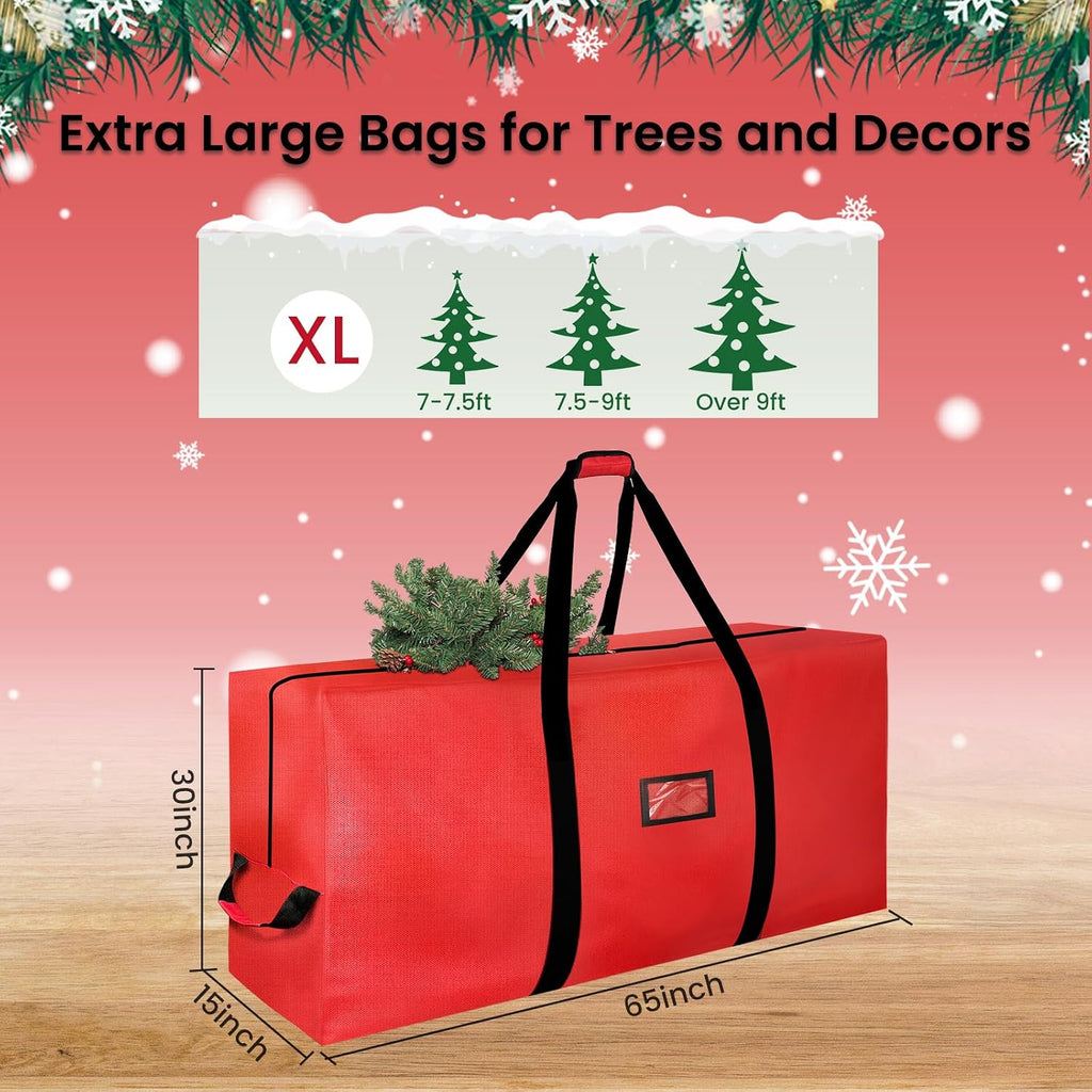 Christmas Tree Storage Bag, 9FT Large Christmas Tree Bag 600D with Reinforced Handles, Heavy Duty 9 Foot Tree Bags