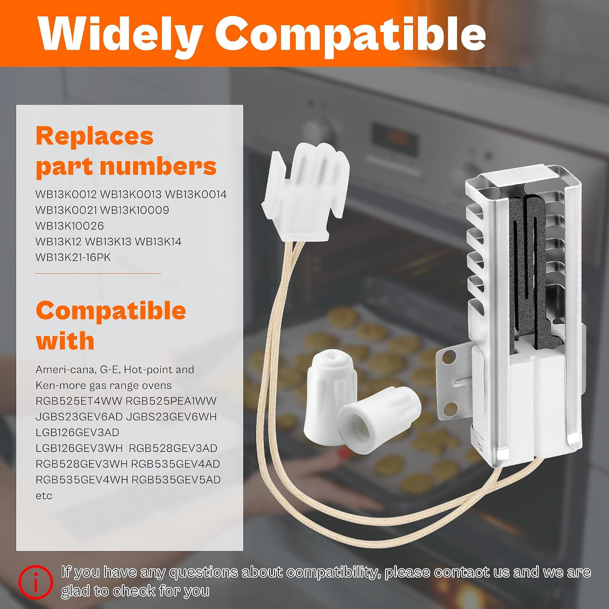 𝗡𝗘𝗪 WB13K21 Oven Igniter Replacement for G-E(JGB,JGS,AGB Series)