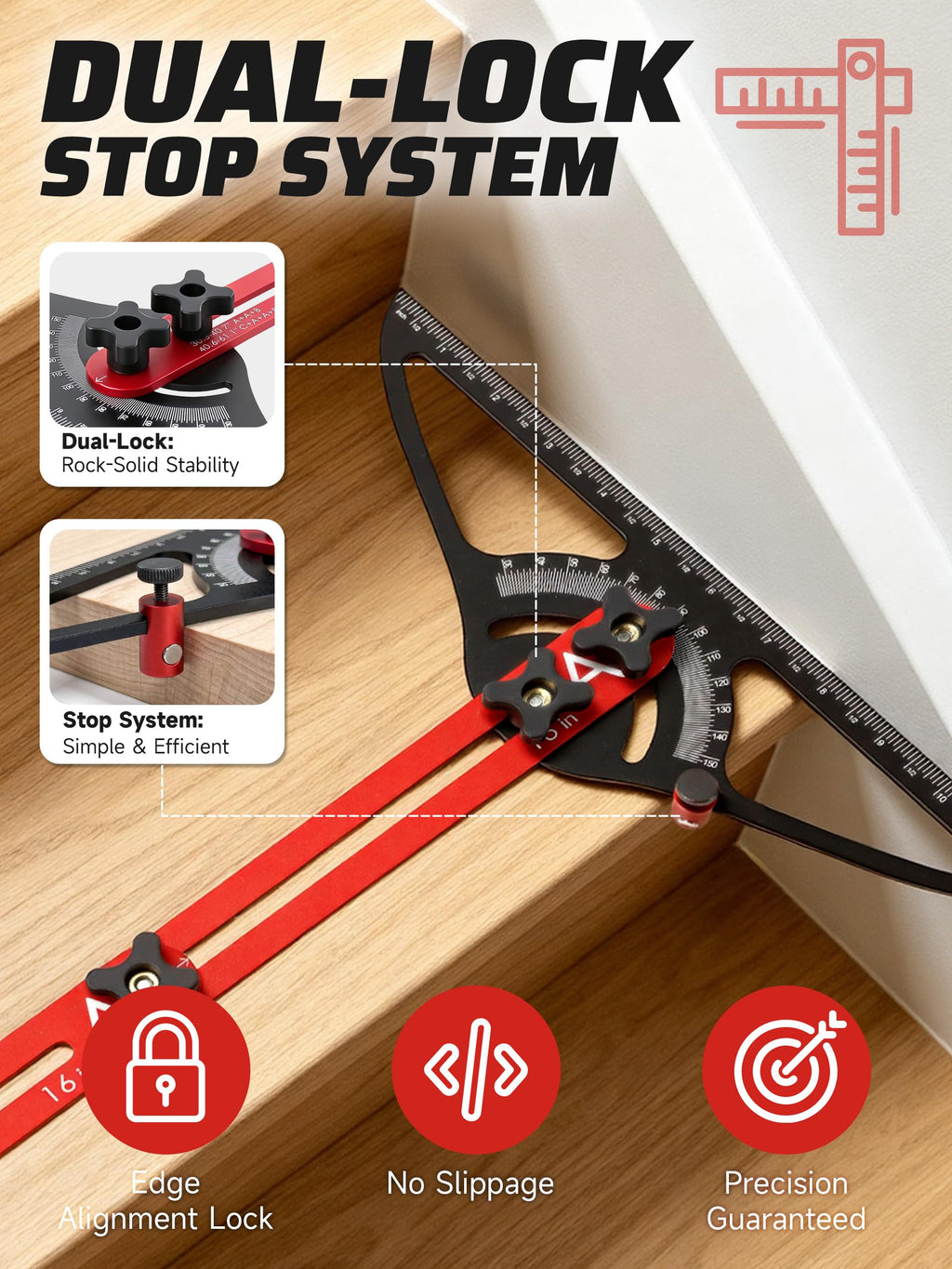Stair Tread Template Tool for DIYers & Professional Carpenters