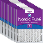 16x20x2 Pleated MERV 8 Air Filters 12 Pack
