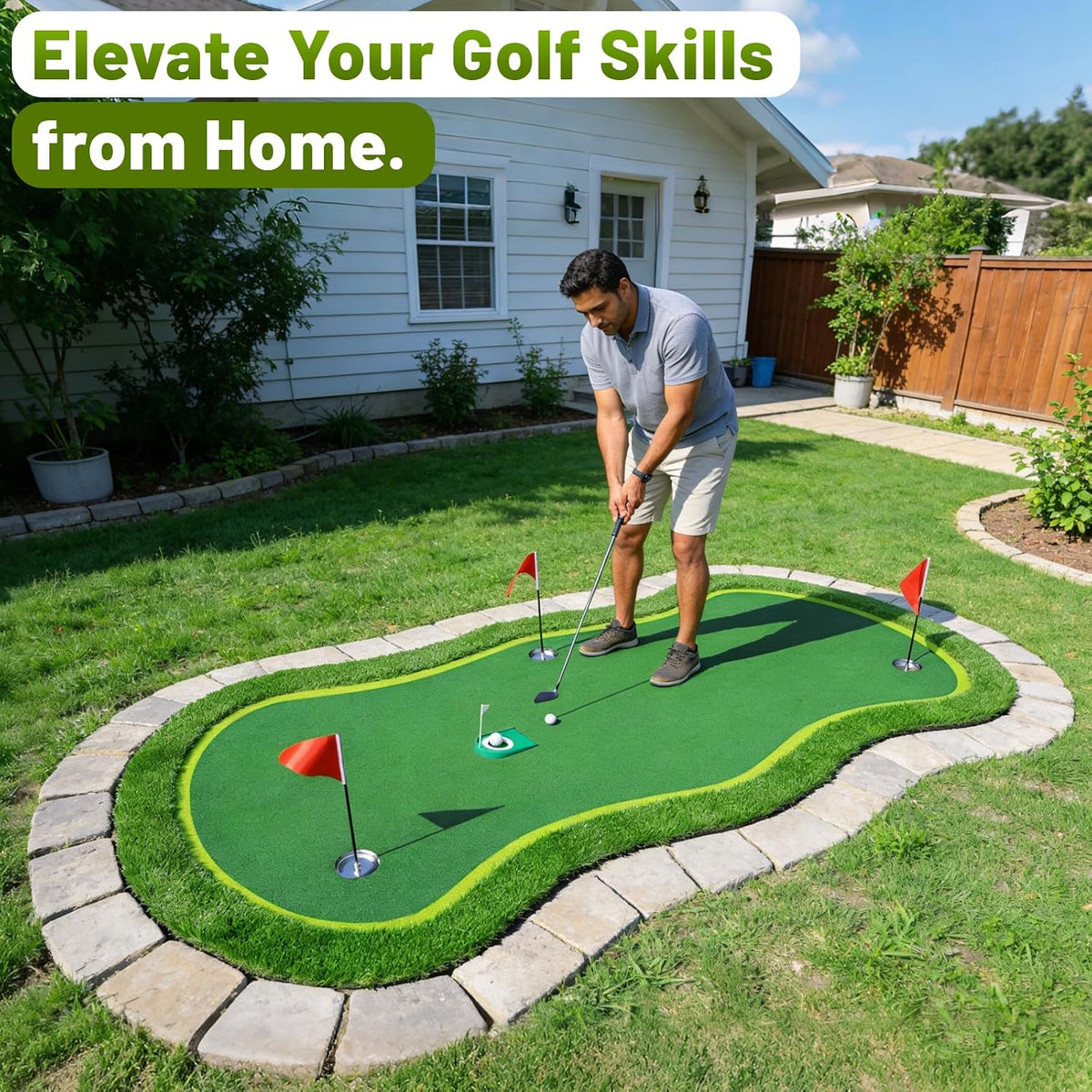 Golf Putting Green,5 x 10ft Golf Practice Putting Mat