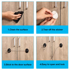 4 Pack Cabinet Locks with Keys Refrigerator Fridge Lock