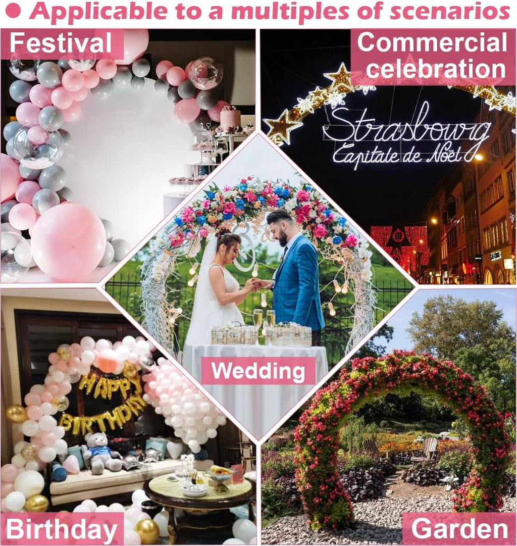 Extra Large Wedding Arch for Ceremony 8.5Ft Wide 7.4Ft High,Gold