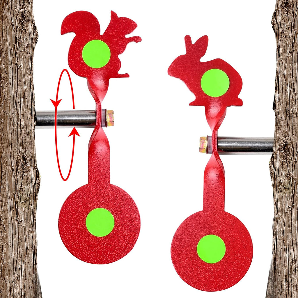 BB Gun Targets Set Hunting & Shooting Targets Spinning Steel - Bear, Bird, and Rooster Sets Three Different Designs