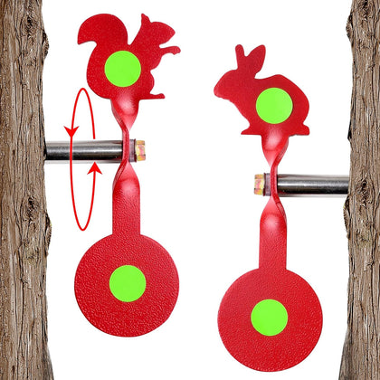 BB Gun Targets Set Hunting & Shooting Targets Spinning Steel - Bear, Bird, and Rooster Sets Three Different Designs