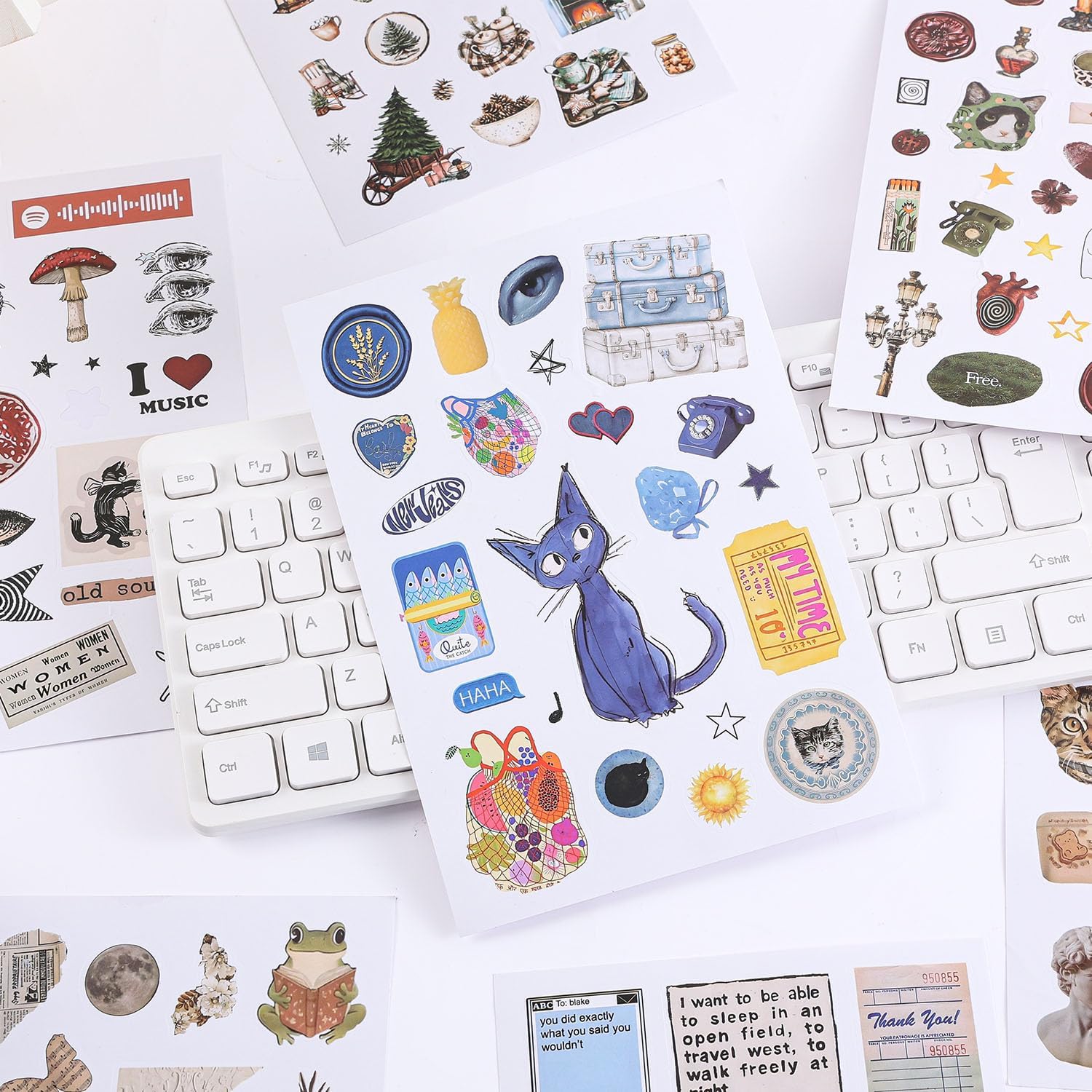 Girl's Korean Sticker Book, Food and Daily Life Theme - 1300+ Cute Dream Style Foodie Stickers