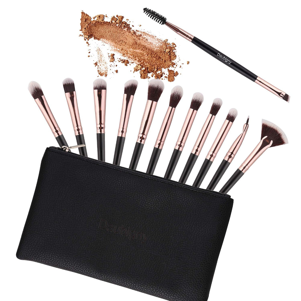 Eye Makeup Brushes, 12 PCS Professional Eye shadow, Concealer, Eyebrow, Foundation, Powder Liquid Cream Blending