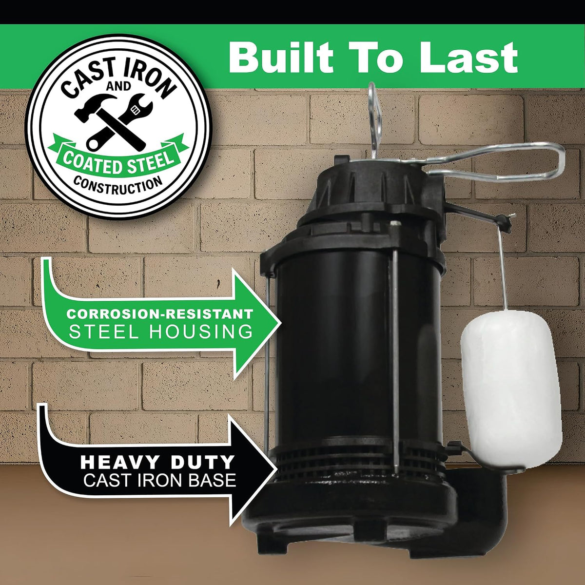 WAYNE CDU790 1/3 HP Submersible Water Pump, Heavy Duty Basement Sump Pump