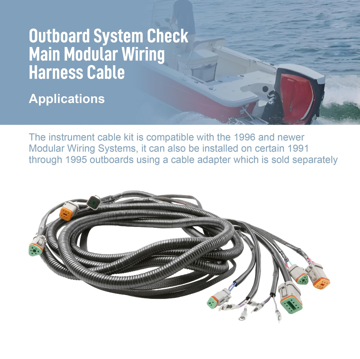 Outboard System Check Main Modular Wiring Harness Cable Replace 0176340