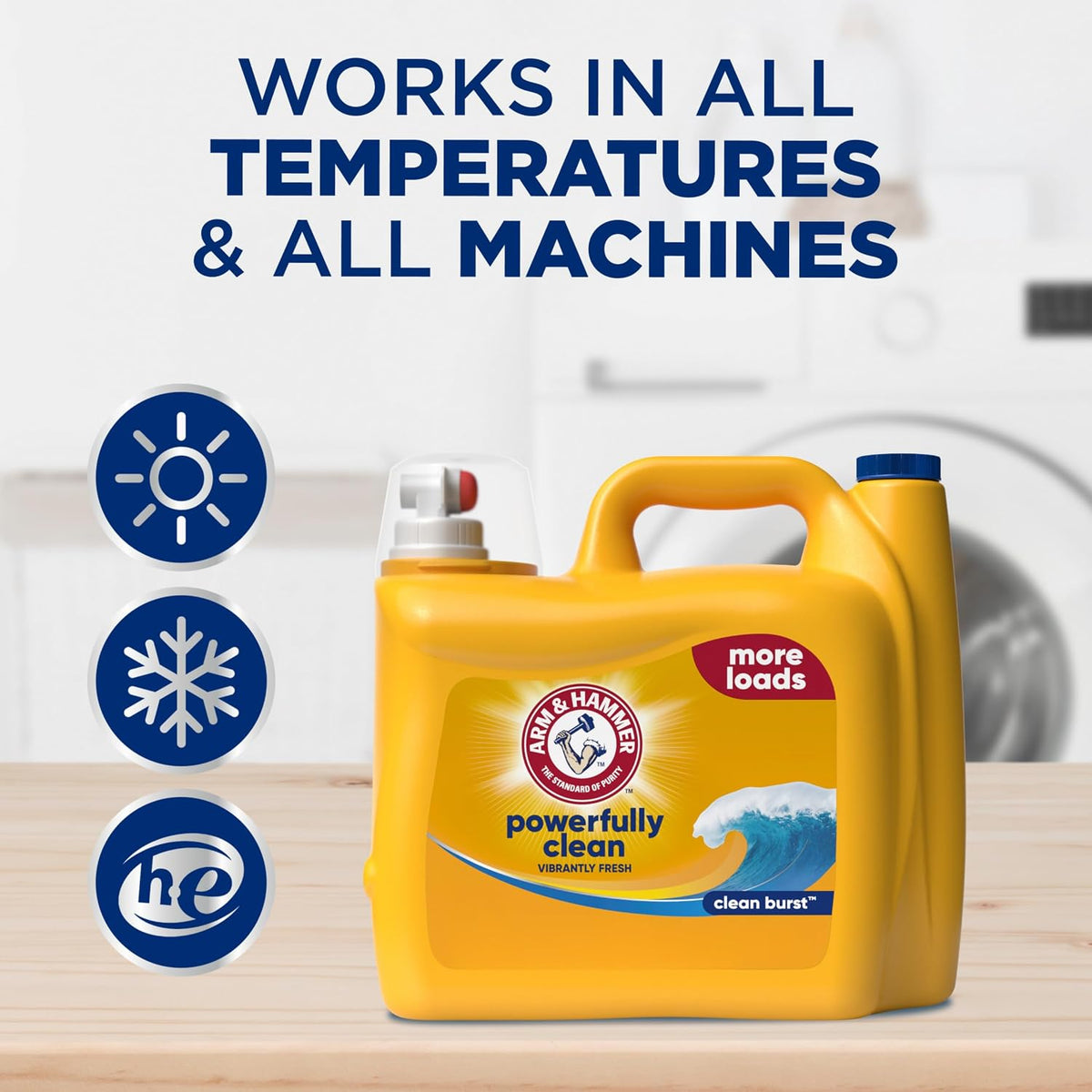 Liquid Laundry Detergent, Clean Burst Scent, 174 Fl Oz