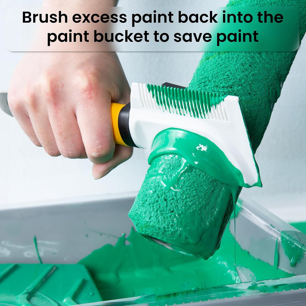 7-in-1 Paint Brush Comb, Paint Roller Cleaner, Paint Brush Cleaner Tool,Paint Can Opener,Scraper Design