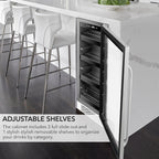 12" Built-in Undercounter Beverage Refrigerator, 75 Can, BBR-638SB