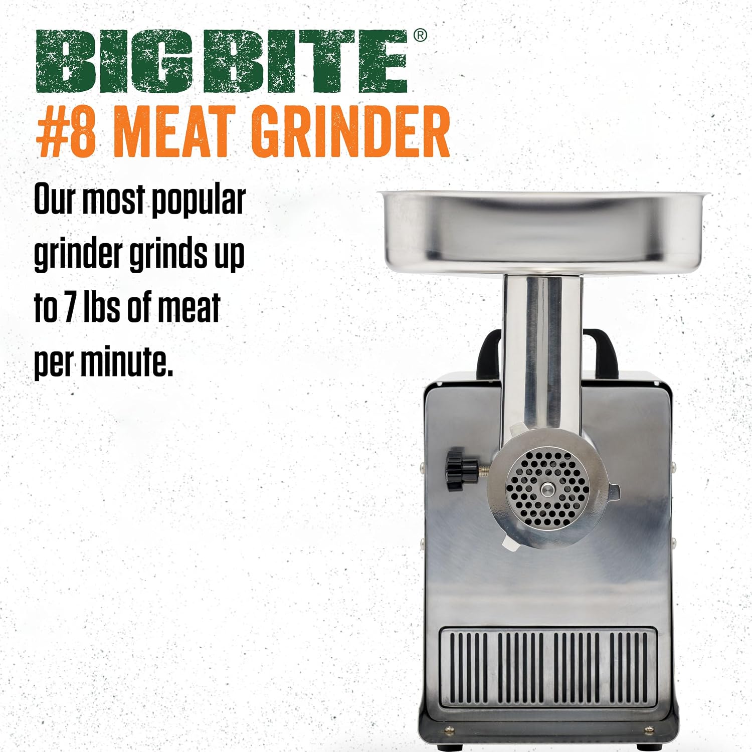 Products BigBite #8 Meat Grinder, Electric Meat Grinder