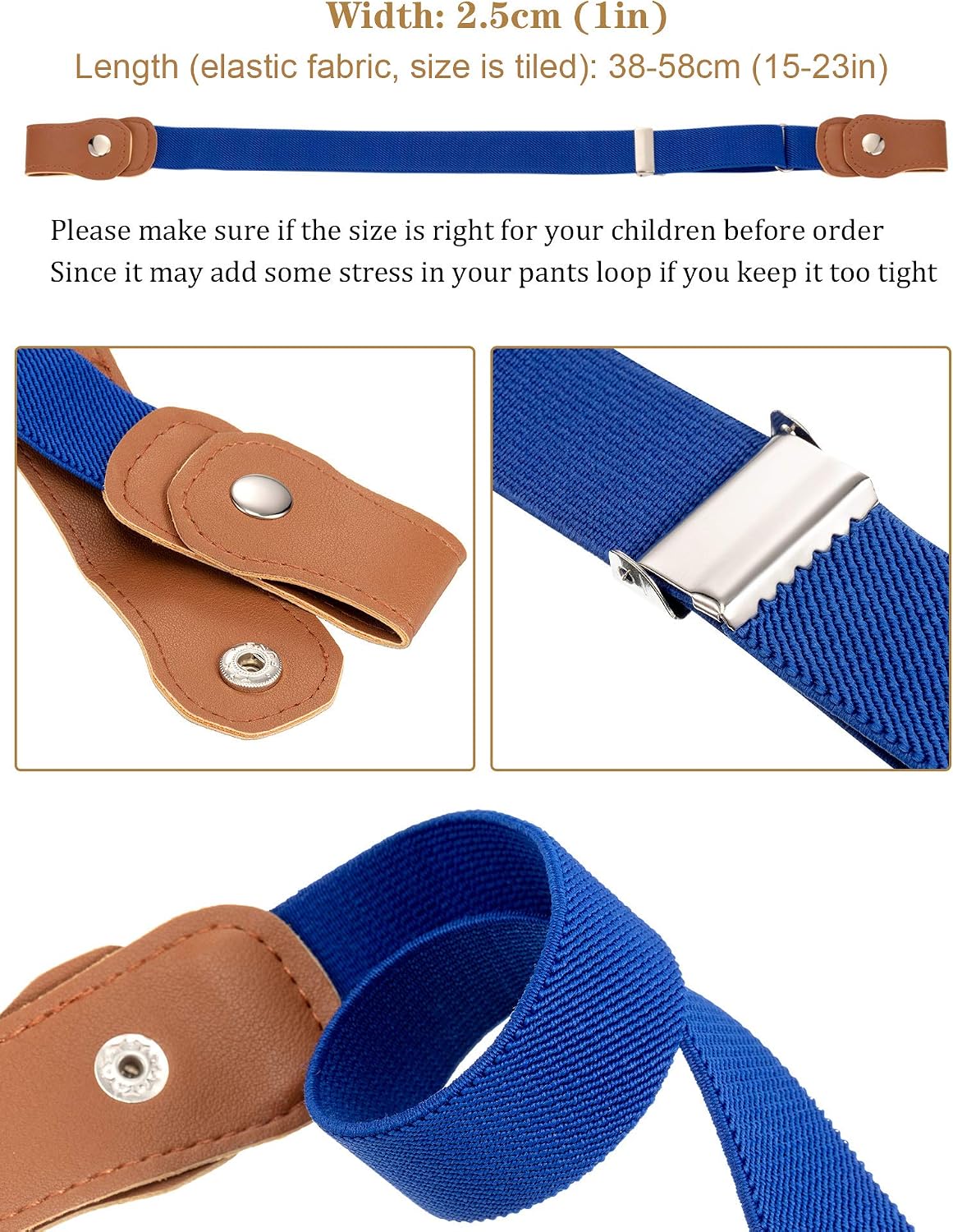9 Pieces Toddlers No Buckle Stretch Belt for Kids Adjustable Elastic Toddler Belts Buckle-free Waistbelt for Boys and