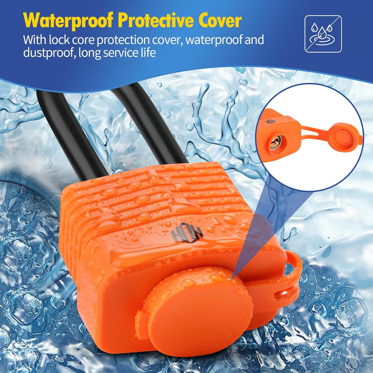 6-Pack Weather Resistant Padlocks – 40mm Laminated Steel, Chrome Plated with 2-inch Shackle, Vinyl Wrapped, Hardened