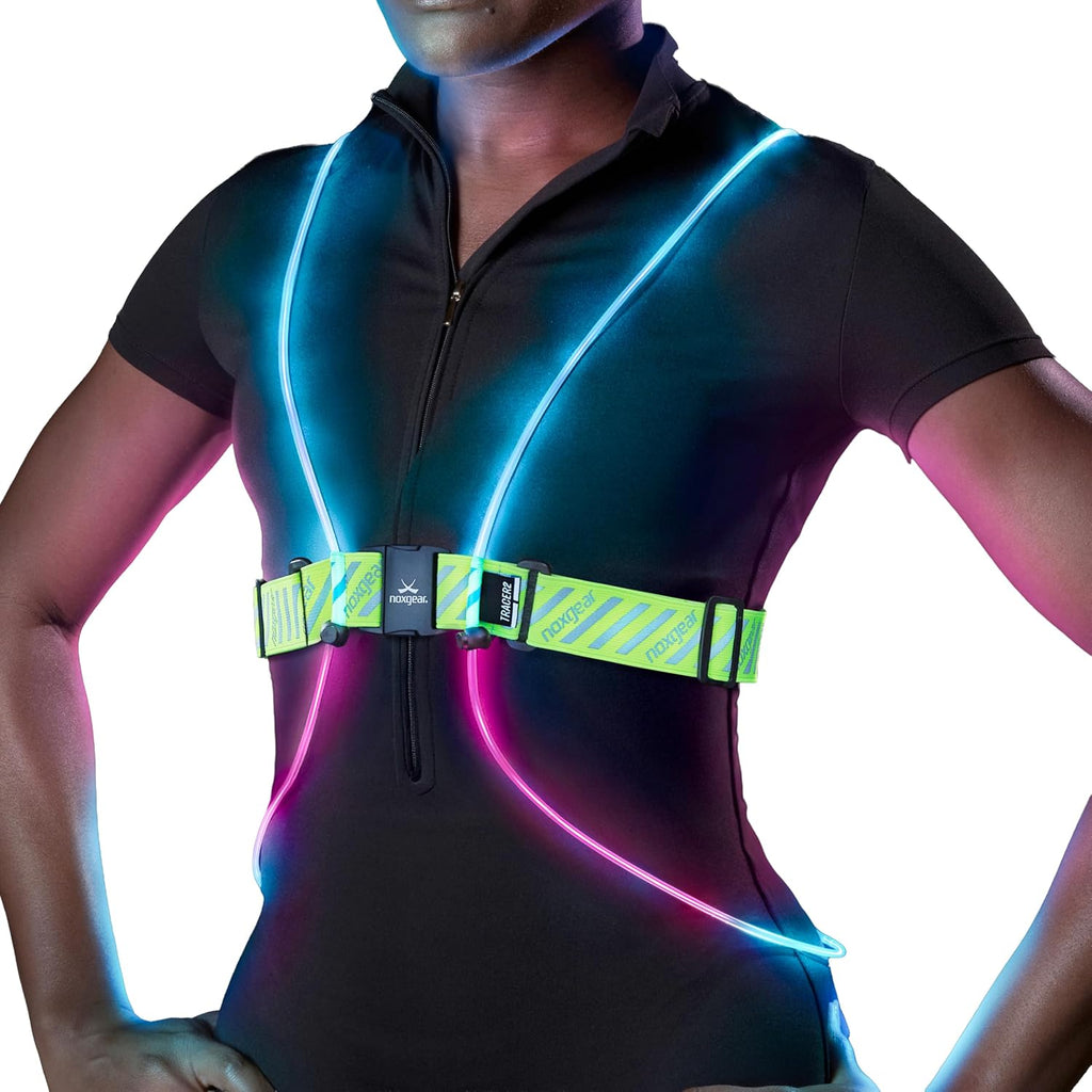 Tracer2 Multicolor Light Up and Reflective Running Vest | Rechargeable, Ultra-bright Running Lights for Runners