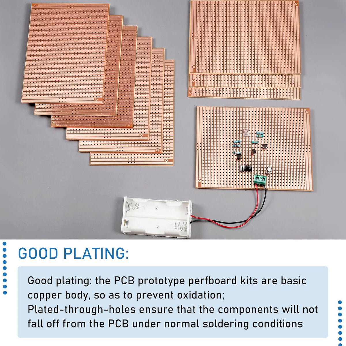 TOODOO 10 Pcs 73mm x 100mm PCB Board Prototype Kit Protoboard