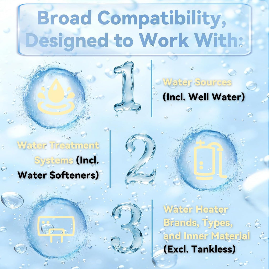 Upgrade Powered Anode Rod, Compatible with Bradford White Water Heater
