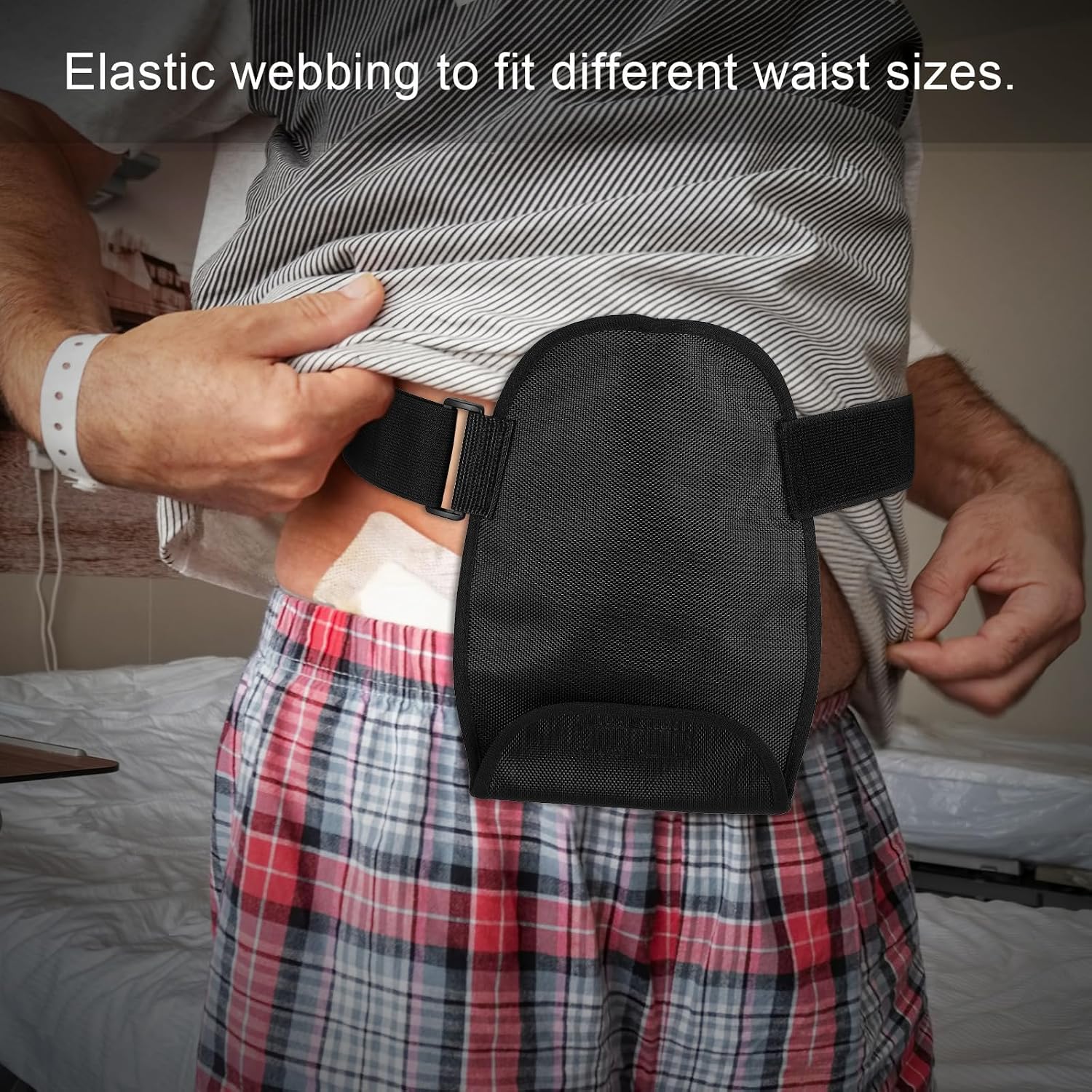 2 Pcs Ostomy Bag Cover with Adjustable Belt, Waterproof Pouch Liner