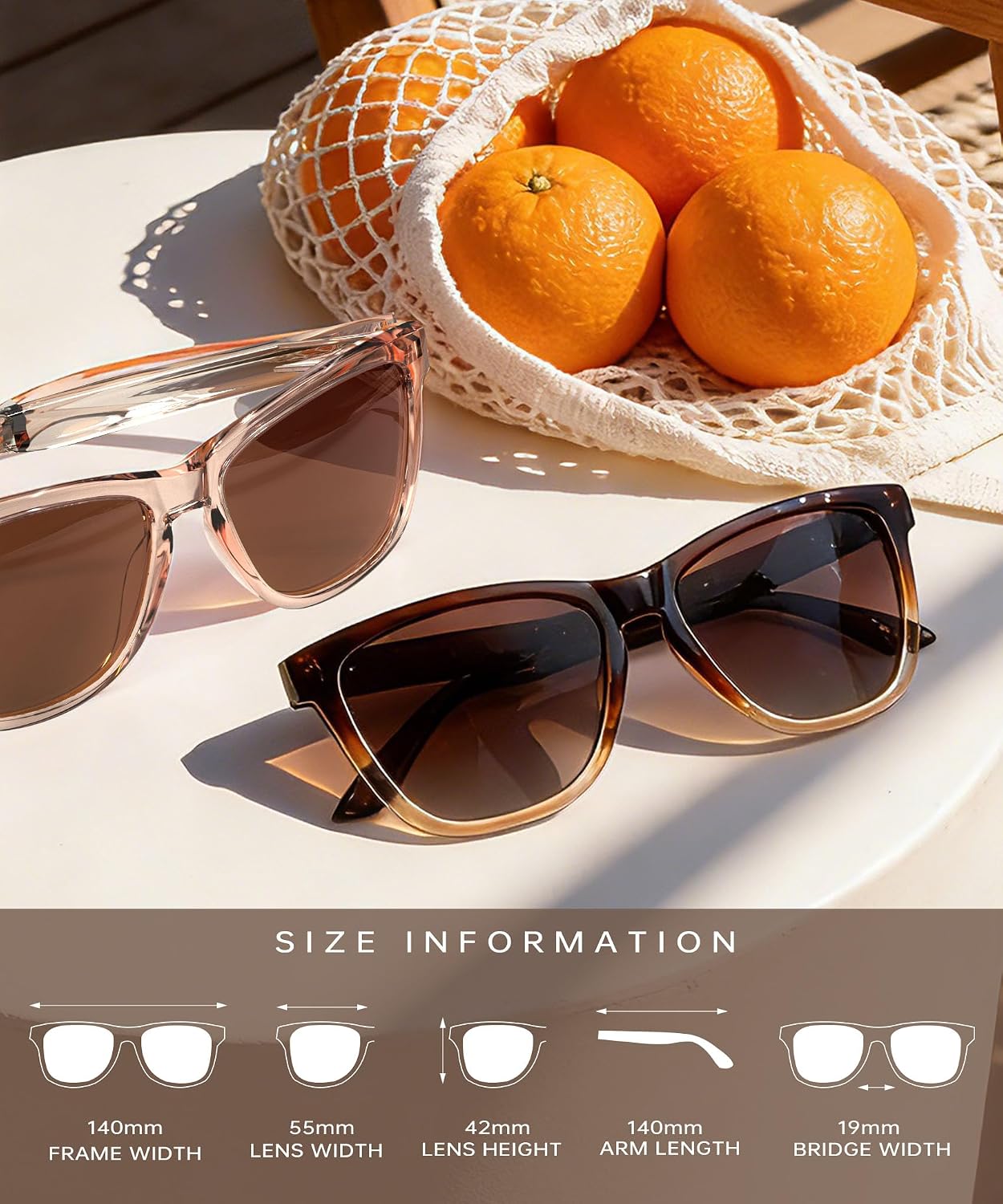 Womens-Sunglasses Polarized Sunglasses-Womens Trendy: Retro Sun Glasses with UV Protection for Travel Driving
