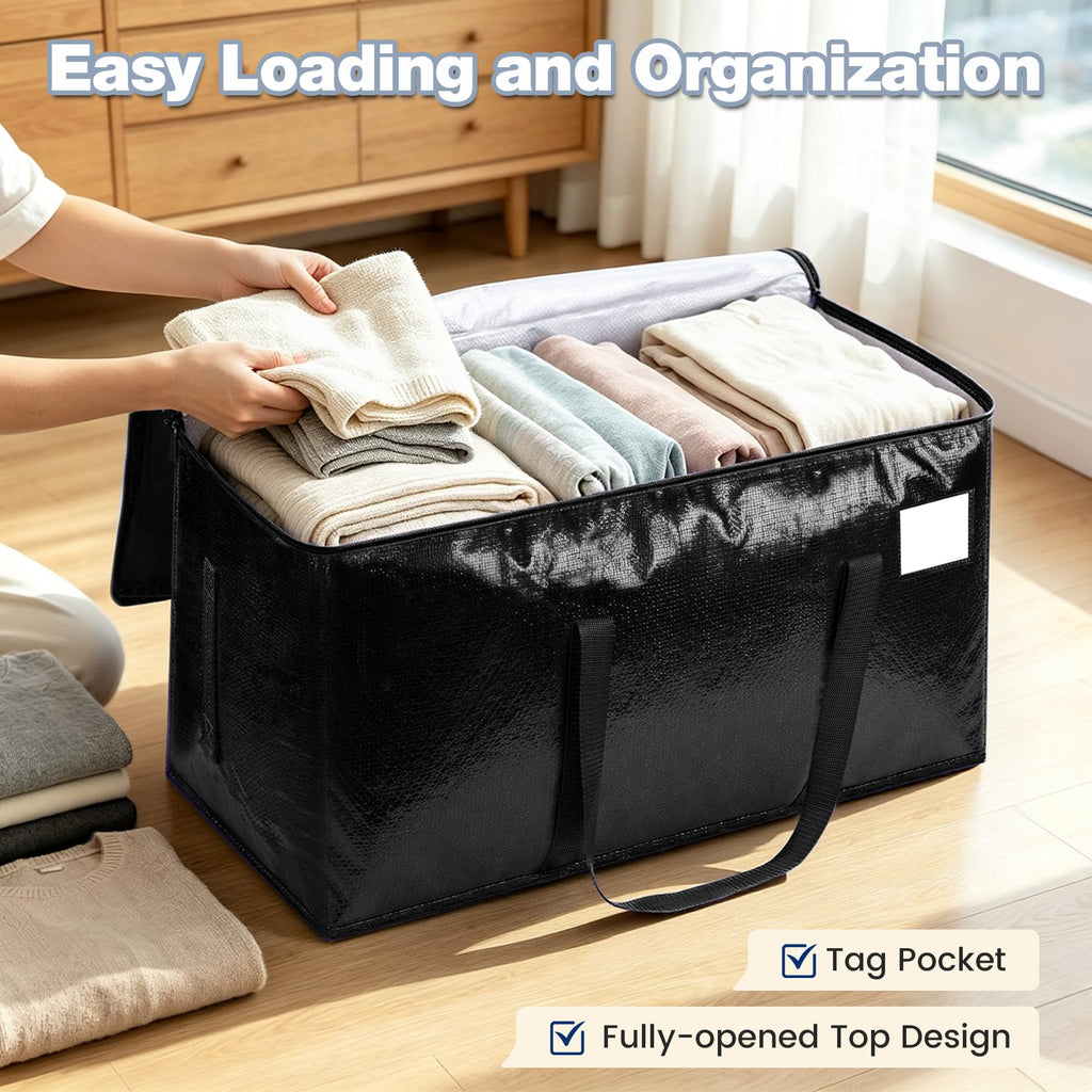 8 Pack Heavy Duty Waterproof Moving Bags, Foldable Totes