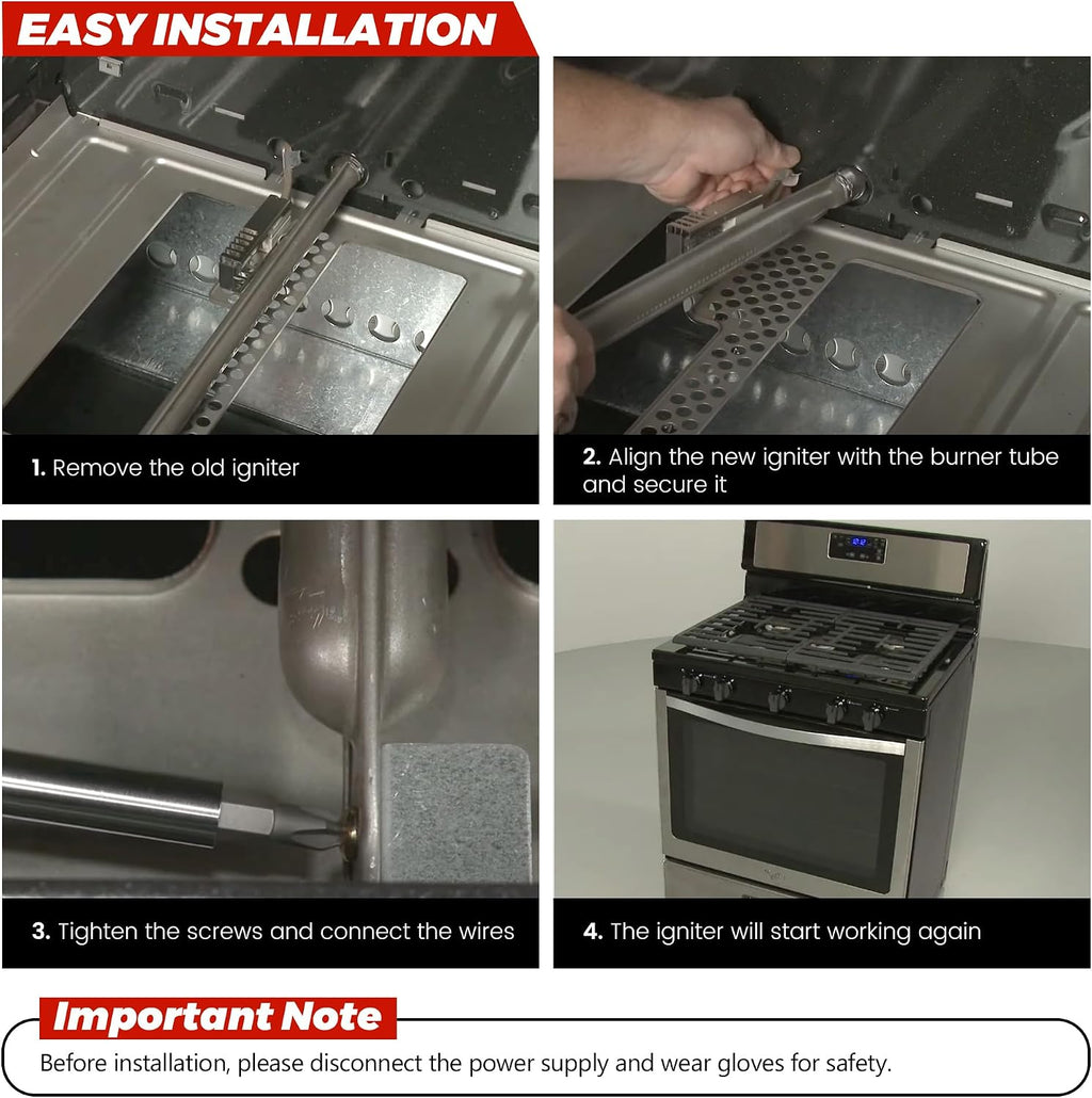 【𝟮𝟬𝟮𝟲 𝙐𝙋𝙂𝙍𝘼𝘿𝙀𝘿】W10918546 W10140611 Gas Range Oven Igniter Fit for Whirl-pool (SF1/2/3,TGP,VSF,WFG,YSF) Ama-na Magic-Chef Ro-per - Replaces PS11770066 AP6037202 by puxyblue
