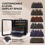 X-Large Stackable Miniature Carrying Case, 6 Adjustable Metal Trays