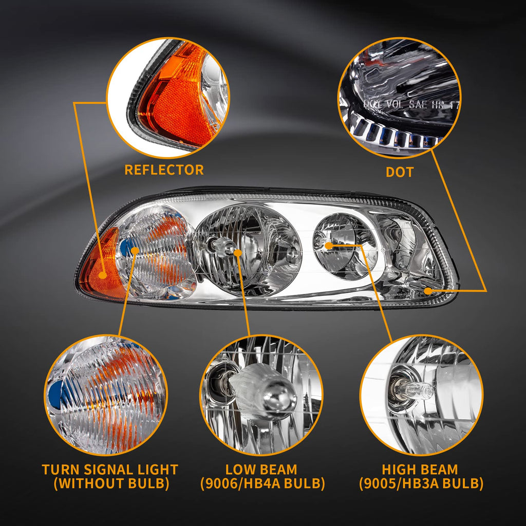 Pair Headlight Fits for Mack Pinnacle, Granite, Vision, CX, CT