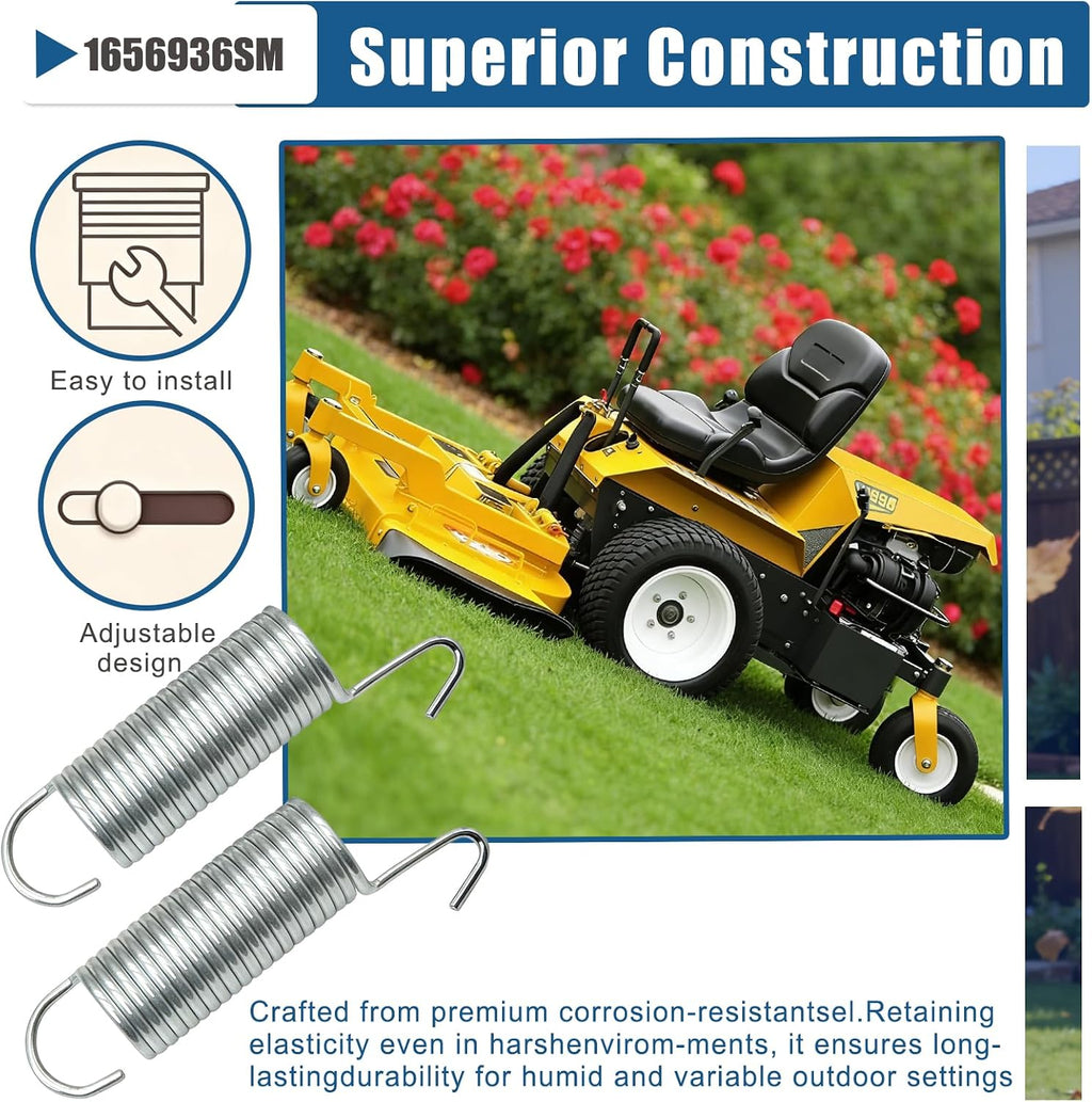 1656936SM Mower Deck Extension Spring FIts for Briggs and Stratton, Simplicity, Murray and Craftsman Lawn Mowers, Replacement Part for Tensioning Drive Belt from Clutch ，2-Pack