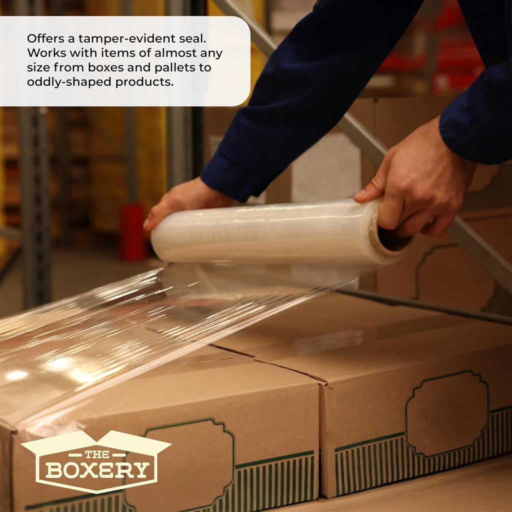 Clear 90 Gauge Stretch Wrap 18''X1500' Per Roll-4 Rolls Included